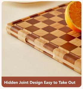 Tagliere da <span class=keywords><strong>Cucina</strong></span> Rinforzato con Spremitore, Blocco di Taglio in Legno di Gomma per Ristorante, per Verdure e Bistecche - Product Image 6