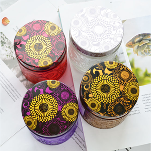 Barattolo Mason Vuoto in Vetro Bombato di Design Riciclato e Colorato <span class=keywords><strong>per</strong></span> la Creazione di <span class=keywords><strong>Candele</strong></span> con Incisione Personalizzata - Product Image 3