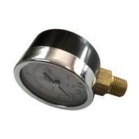 50MM 63MM Semi Stainless Steel Pressure Gauge Chrome Plated Hydraulic Vacuum Manometer Brass Connection Gauge MOD.111AL