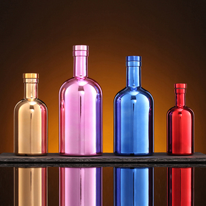 Botellas de vidrio esmerilado transparentes personalizadas para vino blanco, whisky, ginebra, ron, <span class=keywords><strong>vodka</strong></span> con corcho, varios tamaños y colores disponibles - Product Image 5