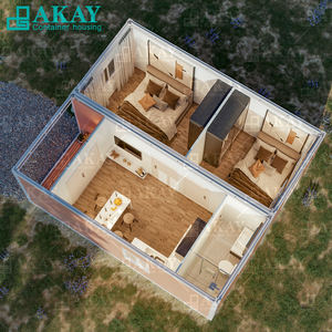 Maisons préfabriquées en conteneurs <span class=keywords><strong>de</strong></span> style <span class=keywords><strong>campagne</strong></span> et ville, construction rapide, deux chambres, couleur orange - Product Image 4