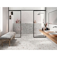 Newstar vente en gros de luxe Calacatta White Penny Design rond carreaux de mosaïque pour la décoration murale