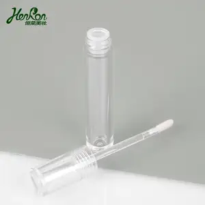 2.8ml clear empty plastic custom lip gloss with wand transparent lip gloss container private label packaging