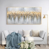 Peinture à l'huile sur toile abstraite moderne, œuvre d'art artisanale en acrylique, peinture murale de paysage magnifique 100% peinte à la main