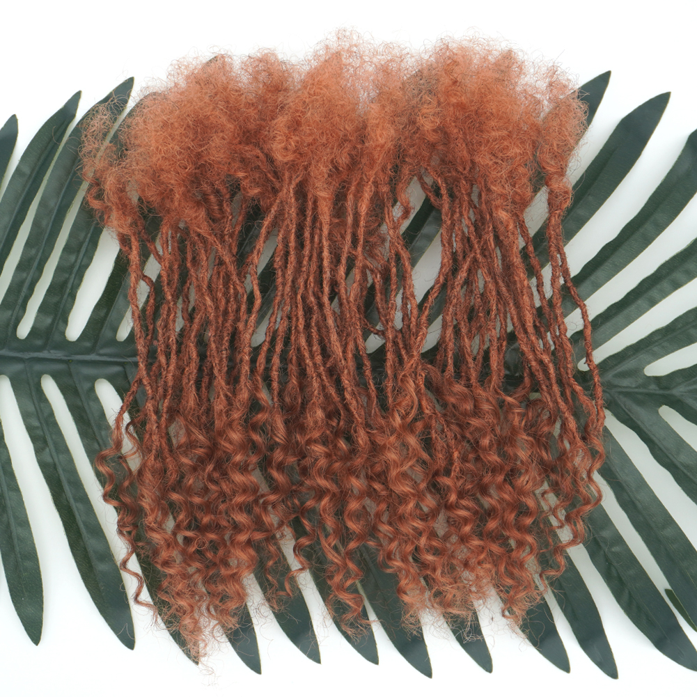 KAMA Sisterlocks with Curly Tips 100% Human Hair Permanent Interlocked Micro Dreadlock Extensions Detail Section 4