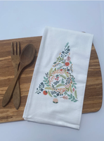 Essuie-tout de Noël. Essuie-tout de cuisine. Serviettes en toile de sac à farine. Décoration de style ferme. Serviettes de cuisine en toile de sac à farine. Serviettes de cuisine. Produits frais de la ferme.