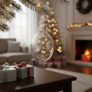 Peiyong Ornamento in Plastica Trasparente a Forma di Uovo 10CM, Grazioso Regalo Aziendale e Decorazione per la Casa, Modello con Motivo a Scheda Fotografica 689231 - Product Image 3