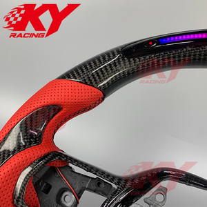 Volante Deportivo de Carreras con LED de Fibra de Carbono Personalizado para Honda Accord Civic 11.ª Generación Tipo R CRV EX Sport Sedan Acura Integra - Product Image 5