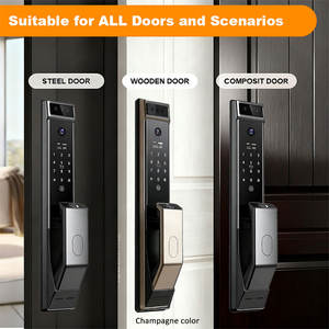 AIEN TUYA WiFi empreinte digitale mot de passe carte magnétique 3D reconnaissance faciale <span class=keywords><strong>interphone</strong></span> vidéo <span class=keywords><strong>porte</strong></span> <span class=keywords><strong>d</strong></span>'<span class=keywords><strong>entrée</strong></span> serrures intelligentes entièrement automatiques - Product Image 3