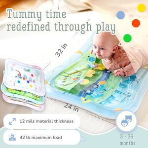 Tapis aquatique XXL pour bébés, tapis de jeu sensoriel aquatique pour bébés, tapis aquatique sécurisé pour bébés, thème chantier - Product Image 6