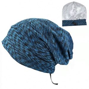 Bonnet <b>Beanies</b> Hair Cover Sleep Cap Adjustable Stay on Silk Lined Slouchy <b>Hat</b> for Running Night Sleeping - Product Image 3