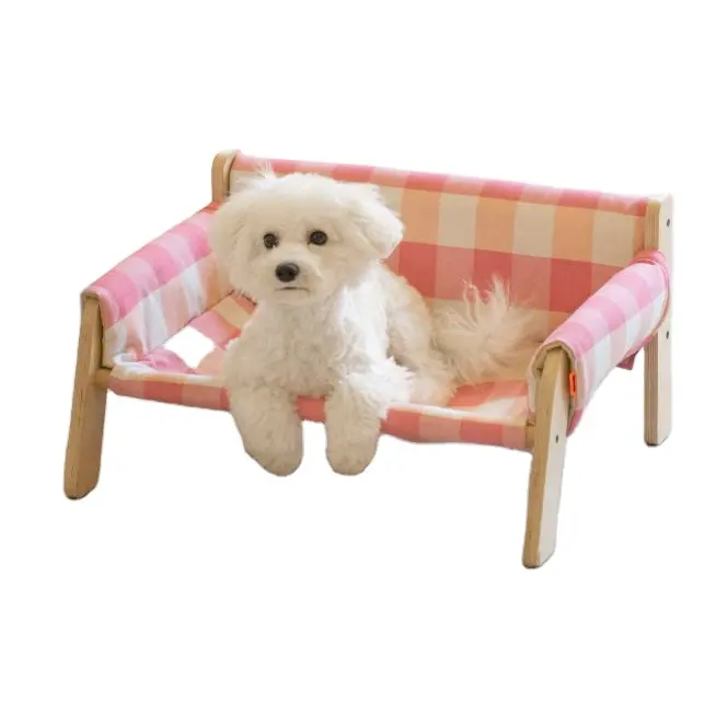 Hot sale Wooden pet cama interior removível cão ninho gato cama impermeável durável cão de madeira Pet ninho gato assento