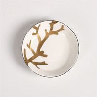 Plats ronds personnalisés en porcelaine d'os pour table à manger ensemble de vaisselle de cuisine pour restaurants commande minimum 100 pièces