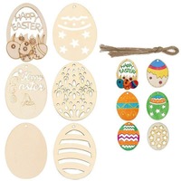 Individuelle Werbegeschenke Holz-Osterdekoration DIY Hasen-Holzkunstbrett Tischdekoration Hasen-Party Handgezeichnete Holzchips