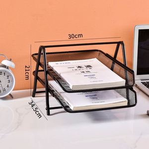 <b>Metal</b> 2 Tier Mesh Paper <b>Files</b> Office Table Desk Organizer Hot Sale - Product Image 6