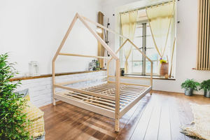 Marco de cama de piso Ropa de cama para niños pequeños Marco de cama de plataforma - Product Image 3