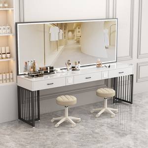 โต๊ะ<span class=keywords><strong>แต่งหน้า</strong></span>แบบโมเดิร์นพร้อมไฟ LED และที่เก็บของ เหมาะสำหรับสตูดิโอถ่ายภาพ ร้าน<span class=keywords><strong>เจ้าสาว</strong></span> ร้านเสริมสวย โรงเรียน และร้านทำผม - Product Image 4