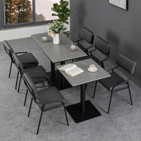 Table basse et ensemble table et chaises de restaurant contemporains en fer de haute qualité et durables pour usage commercial