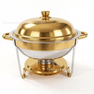 Stainless Steel Food <b>Warmer</b> Circular 500-1500W Hotel <b>Buffet</b> Stove - Product Image 2
