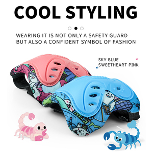 Ensemble de protections complètes pour patins à roulettes et skateboard, avec logo personnalisé OEM, coussinets antidérapants épais, genouillères et coudières en gros - Product Image 2