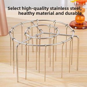 Air Fryer <b>Grill</b> Kebab <b>Rack</b> Thickened Stainless Steel Kitchen Oven Round <b>Grill</b> Portable Barbecue <b>Grill</b> 24 Pins - Product Image 4