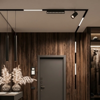 Système magnétique de plafond noir et blanc DC48V, rail invisible pour éclairage LED COB, lumière sur rail à couleur réglable pour hôtel