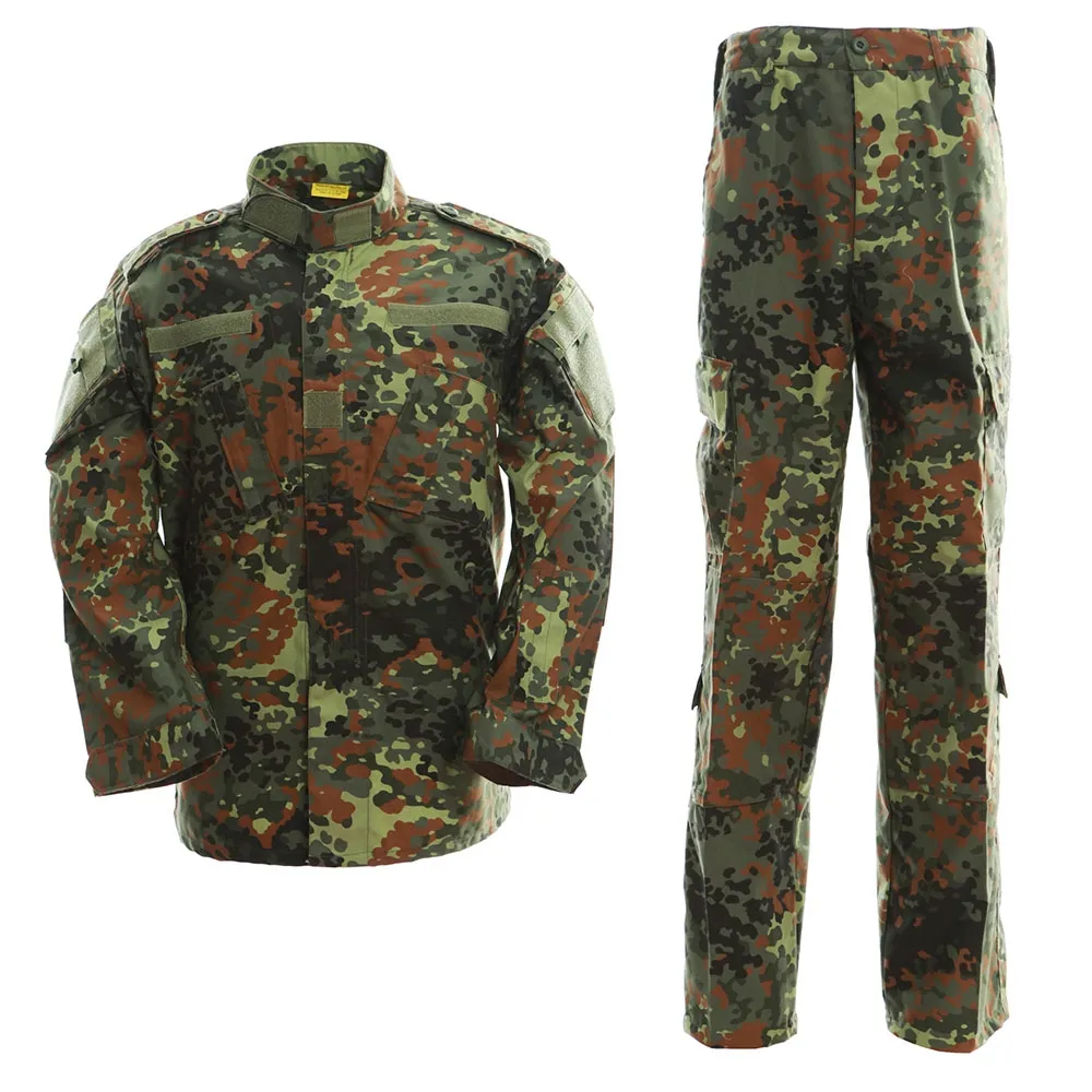 ÉCHANTILLON GRATUIT ACU Combinaison de camouflage allemande pour combat terrestre Combinaison de camouflage spéciale Veste et pantalon d'uniforme de balle CS