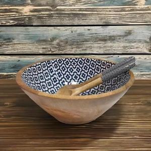 Cuencos de madera de forma redonda de madera de diseño moderno de Venta caliente cuencos de servicio de calidad superior hechos a mano y sostenibles - Product Image 4