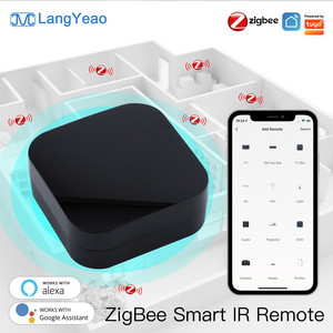 Control Remoto Inteligente IR Zigbee LangYeao, Hub Infrarrojo Universal para TV y Aire Acondicionado, Compatible con Alexa y <span class=keywords><strong>Google</strong></span>, Aprendizaje DIY, Aplicación Tuya - Product Image 1