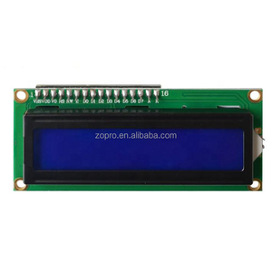 ZOPRO 03102510 LCD1602A modul Tampilan LCD 16x2 <span class=keywords><strong>1602</strong></span> karakter lampu latar biru/kuning-hijau 5V dengan antarmuka I2C - Product Image 5