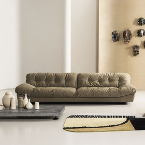 Italian Cloud <b>Sofa</b> <b>Small</b> Living Room Frosted Tech Fabric Buster Designer Down Fabric <b>Sofa</b> Set - Product Image 2