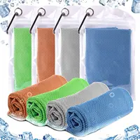 Быстросохнущее охлаждающее полотенце из 100% полиэстера для спортзала, полотенце из микрофибры с логотипом на заказ