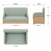 Canapé double pour enfants Chuangjin, fauteuil rembourré 2 places, structure en bois massif pour la maternelle Montessori, vente en gros