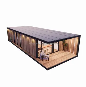 EU Prefabricated Modern houses Steel structure glass sunlight house for family use