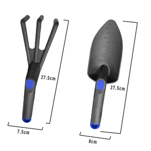 ชุดเครื่องมือทำสวนแบบใช้มือ2ชิ้นพลั่วพลาสติกเกรดอุตสาหกรรมคราดขนาดเล็กและเกรียงสำหรับอุปกรณ์ทำสวนดอกไม้ - Product Image 4