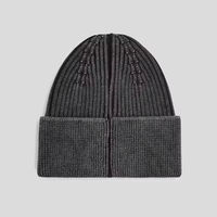Fabricants de bonnets, logo personnalisé, broderie jacquard, bonnet côtelé vintage, lavage à l'acide, bonnet tricoté pour l'hiver