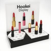 Soporte de exhibición de belleza de maquillaje de perfume de encimera de acrílico personalizado para exhibición de tienda minorista de cosméticos
