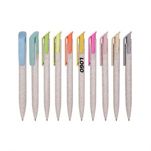 Custom Wheat Straw Ballpoint <b>Pens</b>: Eco-Friendly Promotional <b>Gifts</b> with Logo - Product Image 1