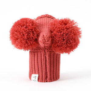 पालतू ऊन टोपी धारीदार फर बॉल सभी सीज़न एक आकार कुत्तों के लिए फिट बैठता है - Product Image 3