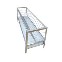 Mangeoire robuste galvanisée pour moutons et chèvres avec grille anti-gaspillage – Équipement d'alimentation pour animaux de ferme