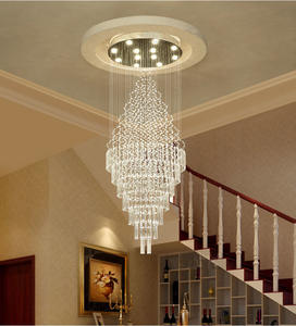 Lampadario per Edifici a Due Piani, Lampadario in Cristallo Cavo per Soggiorno, Lampada in Cristallo per Scale, Lampadario Grande di Lusso per Villa e Hall d'Hotel - Product Image 5