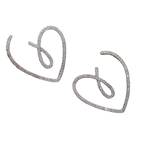 Boucles d'oreilles en or 18 carats avec design cœur Xinfly, 0,72 ct, bijoux fins naturels - Product Image 3