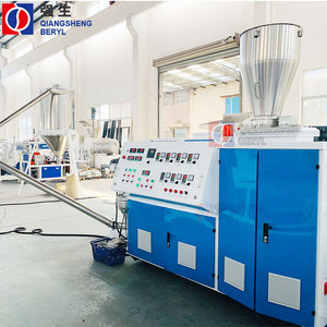 Véritable usine <span class=keywords><strong>moins</strong></span> <span class=keywords><strong>cher</strong></span> prix double vis extrudeuse pvc plastique recycler granule palettisation machine ligne usine fournisseur - Product Image 2