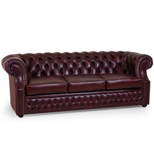 Divano Chesterfield in Pelle PU <span class=keywords><strong>Verde</strong></span> a 3 Posti, Divano Trapuntato con Braccioli Arrotolati e Finiture con Borchie, Set per Hotel, Lobby, Ristoranti, Bar, Club e Lounge - Product Image 3