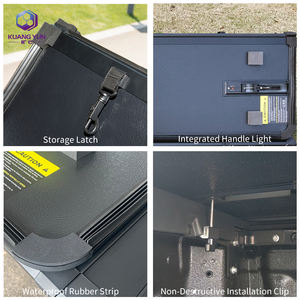 Cubierta de Tonneau de tres pliegues de aluminio de alta calidad para Toyota Tacoma 5 pies 6,5 pies cubierta impermeable de tres Tonneau - Product Image 5