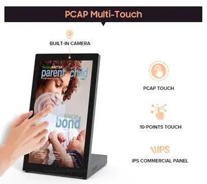 Display pubblicitario da tavolo con display Digital signage portatile touch screen monitor con supporto