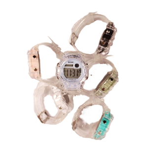 Cổ điển trong suốt của phụ nữ Macarons điện tử thể thao xem đơn giản kẹo hiển thị kỹ thuật số với phim hoạt hình nhựa ban nhạc cho sinh viên - Product Image 5