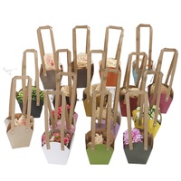 Sac en papier imperméable à l'eau Kraft Plant Flower Bag Plant Pots Storage Handle