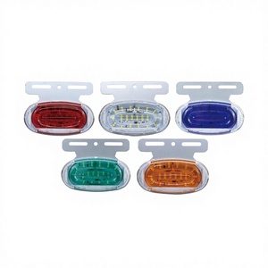 Nouvelles feux de position latéraux LED multicolores à défilement 12V-24V pour camions, étanches IP68, avec fonction d'avertissement de freinage pour remorques, fourgonnettes et poids lourds - Product Image 1
