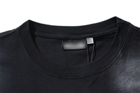 Kaos Pria Streetwear 250g Heavyweight dengan Tag NFC, Cuci Asam, Cetak Grafis, Katun Berkualitas Tinggi, Lengan Pendek, Kasual